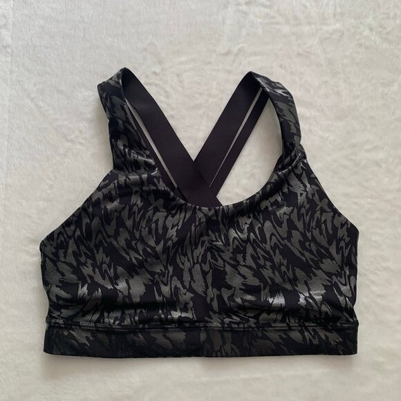 Old Navy Active powersoft medium support go-dry strappy cross back sports bra - Picture 1 of 7